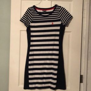 U.S. Polo blue and white stripe dress